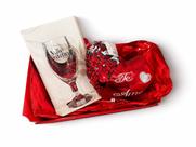 Dia Das Mães Cesta Taça de Vinho e Coração