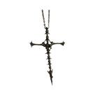 Diablo crânio esqueleto cruz pingente colar vintage moda velha colar masculino