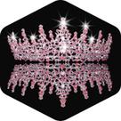 Diadema Tiara de Cristal Kamirola en Rosa