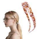 Diademas LAYONGMOLI delgadas antideslizantes de acetato para mujer en color ámbar Diademas LAYONGMOLI delgadas antideslizantes de acetato para mujer en color ámbar