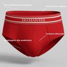 Diamantes Lingerie 3 Cuecas Masculina Slip Tradicional