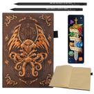 Diário de Campanha CZYY com Capa de Couro em Relevo 3D Cthulhu