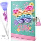 Diário GINMLYDA Pop Girls com cadeado e caneta de tinta invisível 19x14cm