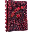 Diário LZLighActor 3D Dragon Eye em relevo A5 vermelho