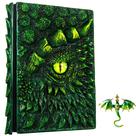 Diário LZLighActor 3D Dragon Eye gravado em relevo A4/A5 verde