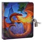 Diário MOLLYBEE KIDS Glow in the Dark Dragon com cadeado de 208 páginas Diário MOLLYBEE KIDS Glow in the Dark Dragon com cadeado de 208 páginas