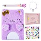 Diário PJDRLLC para meninas com fechadura e chaves, caderno A5 com caneta
