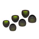 Dicas de fone de ouvido Knox Gear Silicone, 4 mm de diâmetro, preto, 3 pares