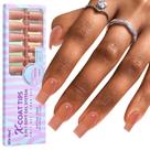 Dicas de unhas em gel Bartbox Soft Square Long Natural COATTIPS