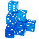 Dice Casino Style Craps 10 azuis translúcidos 19 mm
