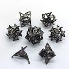 Dice Set Metal DND para jogos de mesa com estojo porta-dados