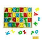 Didaticos Aprenda Brincando Alfabeto com 2 Pecas de Cada Letra DM Toys Brinquedo Educativo