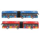 Diecast Toy Bus 1:64 Scale Alloy Pull Back Vehicle x2 Kids