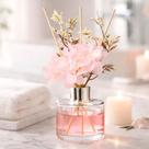 Difusor 130ml Frasco Vidro Aromatizador de Ambiente Decoração Orquídea Lavabo Banheiro Pia
