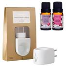 Difusor Aromatizador Elétrico Porcelana Via Aroma 2 Essências Cereja Negra E Ameixa Negra Caszulo