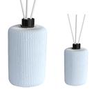 Difusor De Ambiente Com Varetas De Fibra Redondo Listrado Artesanal De Cimento Com Granilite