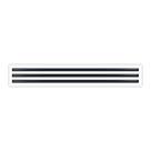 Difusor de ranhura linear BUILDMART, ranhura tripla de 36 cm, branco Difusor de ranhura linear BUILDMART, ranhura tripla de 36 cm, branco