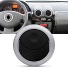 Difusor Saída de Ar Painel Central Lateral Logan 2007 a 2013 Sandero 2007 a 2014 Duster 2011 a 2015 Preto Aro Prata