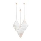 Dima Trio de Espelhos Losango Cobre / Rose Gold (Kit com 3 Peças) Umbra
