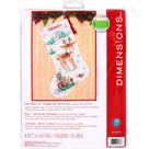 Dimensões do kit de meias de Natal Cross Stitch Reindeer