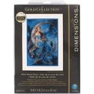 Dimensões do kit de ponto cruz Wind Moon Fairy Gold com Aida