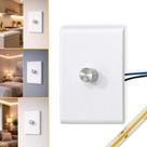 Dimmer Interruptor Luminosidade Para Fita Led Direto Na Rede Branco 127 220v