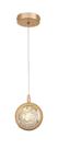 Dinamica Pendente Qd05108 Led 7w 3000k Dourado 560lm