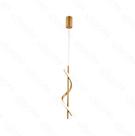 Dinamica Pendente Qd05306 Led 14w 3000k Dourado