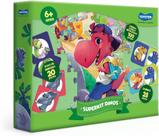 Dinos - Super KIT 3 em 1 - Dominó, Memória e Quebra-cabeça