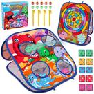 Dinosaur Bean Bag Toss Game Toy, jogo de arremesso ao ar livre, suprimentos para festas em família para crianças, presente para meninos, aniversário ou Natal para crianças de 3 a 4 a 6 anos