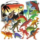 Dinosaur Toys Zippytots de 3 a 7 anos com caixa de armazenamento e livreto