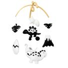 Dinossauro Crib Mobile VN3BTOY Montessori preto e branco