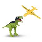 Dinossauro Rajassauro Em Vinil C/ Avião Squad Playset Adventure Brinquedo - Bee