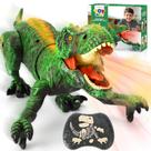 Dinossauro T-Rex RC TOY Life com luzes e spray de névoa
