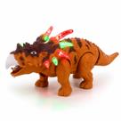 Dinossauro Triceratops de Brinquedo Luzes LED Coloridas Anda e Mexe o Rabo a Pilha Menino Dinossauro Triceratops de Brinquedo Luzes LED Coloridas Anda e Mexe o Rabo a Pilha Menino