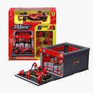 Diorama Pit Stop Fórmula 1 Miniatura Ferrari SF-24 55 Carlos Sainz F1 2024 - Bburago - 1:43