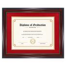 Diploma Frame GraduatePro 21 x 29,7 cm com tapete vermelho sobre ouro