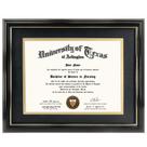 Diploma Frame Graduation Mall, 21 x 29,7 cm, preto sobre dourado