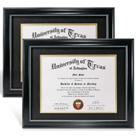Diploma Frame Graduation Mall, 21 x 29,7 cm, preto sobre dourado