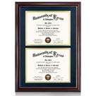 Diploma Frame Graduation Mall Double 21 x 29,7 cm Wood Cherry