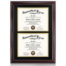 Diploma Frame Graduation Mall Double 21x29,7 cm Madeira e acrílico