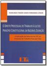 Direito processual do trabalho a luz do principio constitucional da razoave - LTR