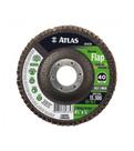Disco Abrasivo Flap com 115mm Grão 40 de Óxido de Alumínio - AT24/40 - Atlas - Unitário Disco Abrasivo Flap com 115mm Grão 40 de Óxido de Alumínio - AT24/40 - Atlas - Unitário
