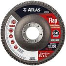 Disco Abrasivo Flap com 115mm Grão 60 de Zircônia - AT25/60 - Atlas - Unitário Disco Abrasivo Flap com 115mm Grão 60 de Zircônia - AT25/60 - Atlas - Unitário