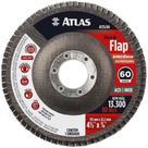 Disco Abrasivo Flap com 115mm Grão 60 de Zircônia - AT25/60 - PINCEIS ATLAS Disco Abrasivo Flap com 115mm Grão 60 de Zircônia - AT25/60 - PINCEIS ATLAS
