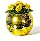 Disco Ball Planter BAOBYAO Gold Mirror Glass 10x12,5 cm
