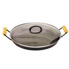 Disco/Chapa Laminada de Aço Carbono Borda Alta (40 Cm) -Com Tampa de Vidro