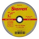 Disco corte aço inox fine starret 7x7/8x1,6 kit com 12 peças dac180-24 amarelo