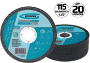 Disco Corte Fino Inox 4.1/2 X 1,0 Esmerilhadeira 20 Peças