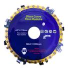 Disco Curvo Para Esmerilhadeira Ideal Para Cortes Curvos Em Madeira 115mm